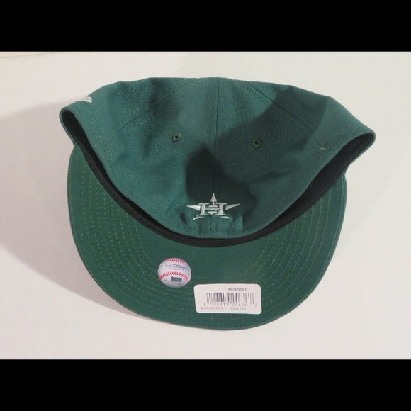 NEW New Era 59FIFTY Houston Astros Script Fitted Hat sz 7 1/8 Green MLB Baseball - Picture 3 of 6